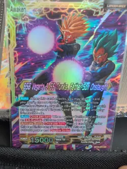 SSB Vegeta & SS Trunks Father Son Onslaught BT16 Foil Dragon Ball Super CCG Card - Image 5