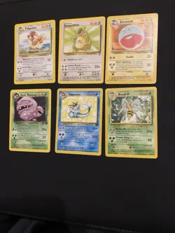 Pokemon TCG Vintage 6 Regular Rare Cards Lot Jungle Fossil Base Rocket - Image 1