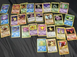 VTG Pokemon Lot Of 27 Team Rocket Unlimited Cards Non Holo RARE NM - Image 1