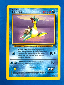 Pokemon Card: Lapras 25/62 Fossil Set Rare LP Non-Holo - Image 1