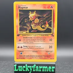 Magmar 39/62 1st Edition Fossil LP Pokemon Card - Image 1