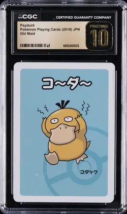 2019 POKEMON PLAYING CARDS OLD MAID - JPN PSYDUCK CGC 10 PERFECT - Image 1