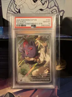 Pokemon TCG N's Zorua 189 Black Star Pokemon Center Stamped Promo Card PSA 10 - Image 4