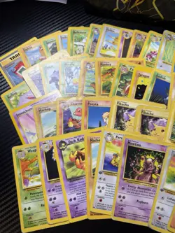 Vintage Pokemon Card Lot HP-DMG Base Set Jungle Promo 1st Ed Shadowless 63 Cards - Image 2