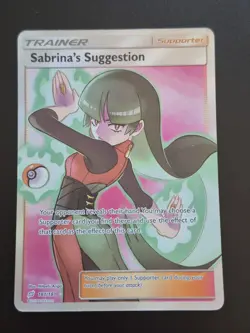 Pokemon TCG Card - Sabrina’s Suggestion Full Art 181/181 - Sun & Moon Team Up - Image 1