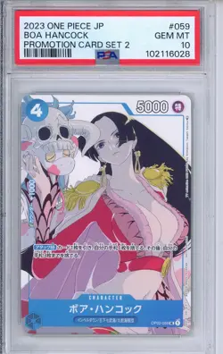 2023 One Piece Japanese OP02-059 Boa Hancock Promo Card Set 2 UC PSA 10 B586 - Image 1