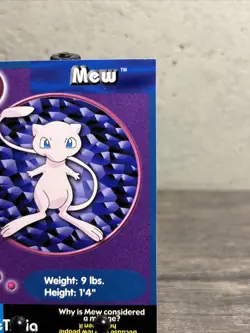 1999 Pokemon Burger King PokeTrivia Movie Card '#151 Mew', Original 151, NM!! - Image 3