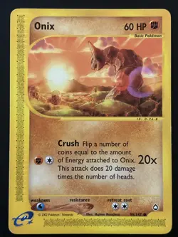 Onix 98/147 - Aquapolis eReader Vintage Non Holo Pokemon Card - LP/MP - Image 1