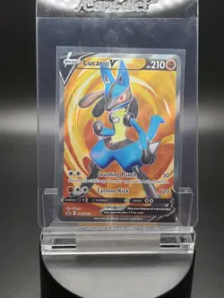 Lucario V Full Art Black Star Promo SWSH213 Pokemon Card TCG Near Mint+ - Image 1