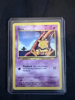 Pokemon Abra Base Set Card 43/102 - Image 2