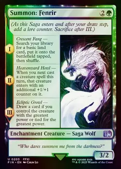 Summon: Fenrir FINAL FANTASY (FIN) NM MTG Foil - Image 1