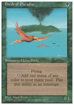 MTG Birds of Paradise 4th Edition Regular Rare NM - Image 1