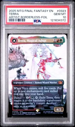 TERRA 2025 MAGIC THE GATHERING MTG ARTIST BORDERLESS FOIL 0323 GRADED PSA 10 GEM - Image 1