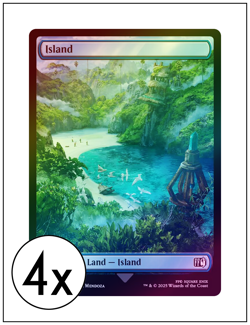 4x Island, 0298, Foil, Full Art, Final Fantasy, Magic the Gathering MTG NM - Image 1