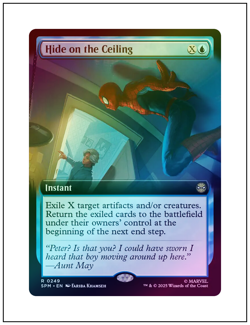 1x Hide on the Ceiling, Extended Art Foil, Magic MTG NM - Image 1