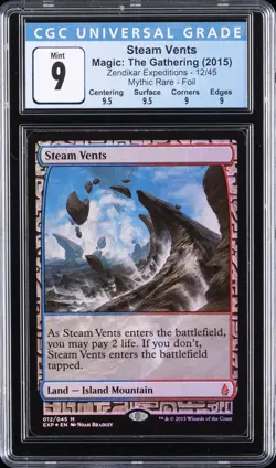 2015 MAGIC: THE GATHERING #12/45 STEAM VENTS CGC 9 - Image 1