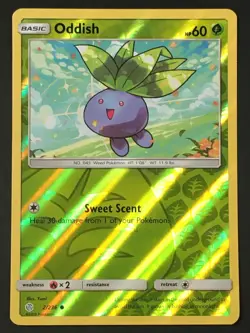 Pokemon TCG Oddish 2/236 Reverse Holo Common SM Cosmic Eclipse NM - Image 1