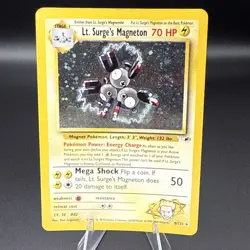 Pokemon TCG Lt. Surge's Magneton Gym Heroes 8/132 Holo Unlimited Rare - Image 1
