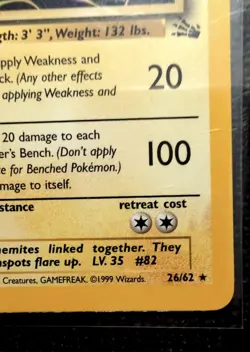 Vintage Pokemon TCG Magneton 26/62 Fossil Unlimited Non-Holo Rare LP ! - Image 4