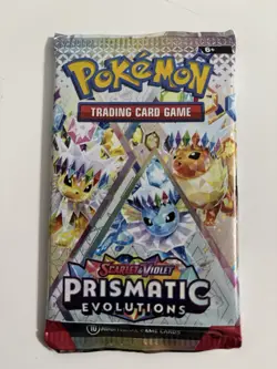 22.3g! HEAVY Prismatic Evolutions Booster Pack Pokemon TCG -Vaporeon Artwork NEW - Image 2