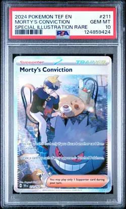 Pokemon TCG Morty's Conviction 211/162 Temporal Special Illustration Rare PSA 10 - Image 1