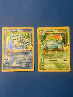 Pokemon Blastoise & Venusaur Holos Celebrations Classic Collection 2021 Mint - Image 1