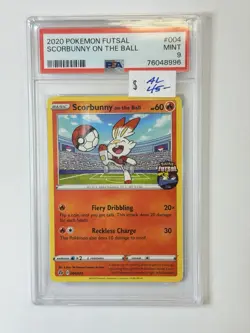 2020 Pokemon Futsal #004 SCORBUNNY On The Ball PSA 9 ** AL8996 - Image 3