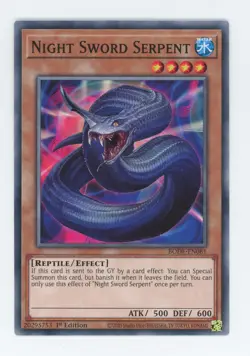 Yugioh Night Sword Serpent BODE-EN081 1st Edition Common NM x3 Play Set - Image 1