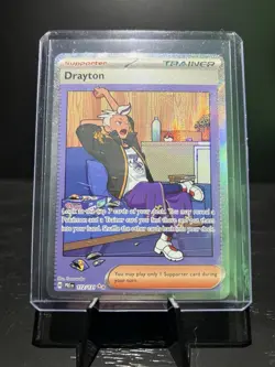 Pokemon Card Drayton 172/131 Illustration Rare Prismatic Evolutions Gold Stars - Image 1