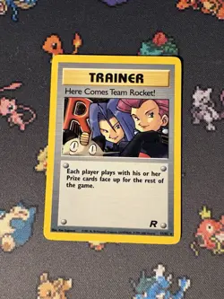 Pokemon Card Here Comes Team Rocket! 15/82 Holo Rare Team Rocket UNLIMITED- (LP) - Image 1