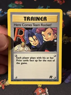 Pokemon Card Here Comes Team Rocket! 15/82 Holo Rare Team Rocket UNLIMITED- (LP) - Image 2