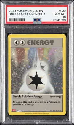 2023 POKEMON CLC-TRADING CARD GAME CLASSIC #032 DOUBLE COLORLESS ENERGY PSA 10 - Image 1