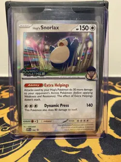 Holo Hop's Snorlax - (Prerelease) 184 Promo SV: Scarlet & Violet Promo Card. NM - Image 1