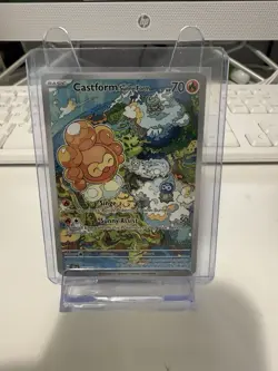 Pokemon TCG Castform Sunny Form Holo Card 195/191 Sv08: Surging Sparks NM - Image 1