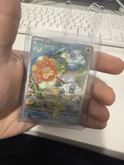 Pokemon TCG Castform Sunny Form Holo Card 195/191 Sv08: Surging Sparks NM - Image 3