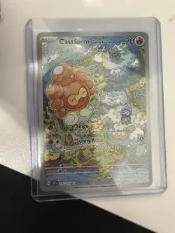 Pokemon TCG Castform Sunny Form Holo Card 195/191 Sv08: Surging Sparks NM - Image 5
