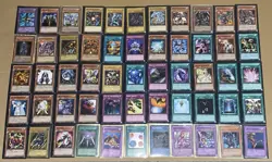 Vintage Yu-Gi-Oh! TCG Mixed Card Lot Of 55 Blue Eyes, Red Eyes Dragon & More - Image 1