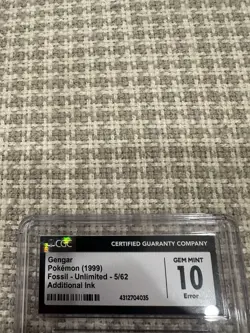 Pokemon Gengar TCG Fossil Unlimited Holo Rare Card 1999 5/62 Vintage WOTC Error - Image 4