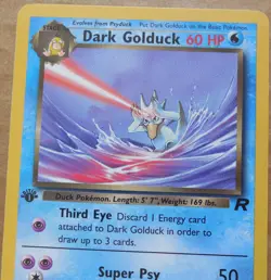 Dark Golduck 37/82 1st Edition Uncommon Non-Holo Team Rocket Pokemon Card NM/LP - Image 2