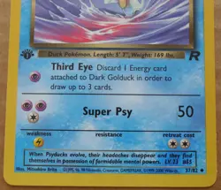 Dark Golduck 37/82 1st Edition Uncommon Non-Holo Team Rocket Pokemon Card NM/LP - Image 3