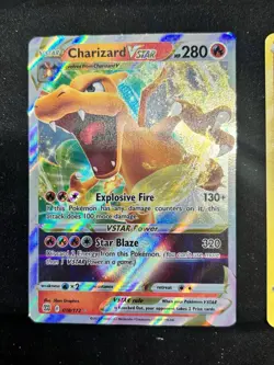 Radiant Charizard 020/159 Holo Radiant Rare Pokemon Crown Zenith / Vstar 2 Cards - Image 2