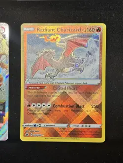 Radiant Charizard 020/159 Holo Radiant Rare Pokemon Crown Zenith / Vstar 2 Cards - Image 3