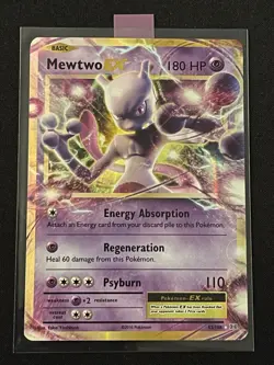 Pokemon TCG XY Evolutions Mewtwo EX Ultra Rare Holo Card 52/108 - Image 1