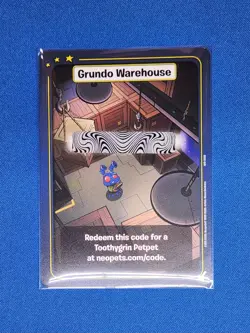 Neopets Battledome TCG Obelisk Grundo Warehouse Toothygrin Petpet Card - Image 1