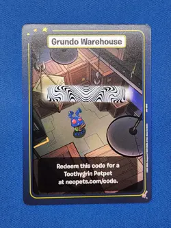 Neopets Battledome TCG Obelisk Grundo Warehouse Toothygrin Petpet Card - Image 2