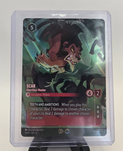 Scar - Heartless Hunter (Store Championship) 14 Disney Lorcana Promo Cards Holo - Image 1