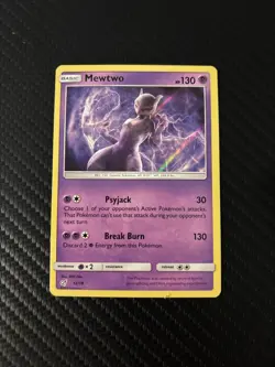 Pokemon Mewtwo Holo Rare TCG Card 12/18 Detective Pikachu - Image 2