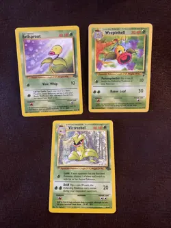 Bellsprout - Weepinbell - Victreebel - 3 Pack Jungle Set Pokemon Cards - Image 1