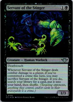 Magic the Gathering Foil Servant of the Stinger Outlaws of Thunder Junction MTG - Image 1