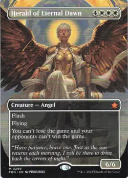 MTG Herald of Eternal Dawn (Borderless) (299) | NM | Foundations {FDN} - Image 1